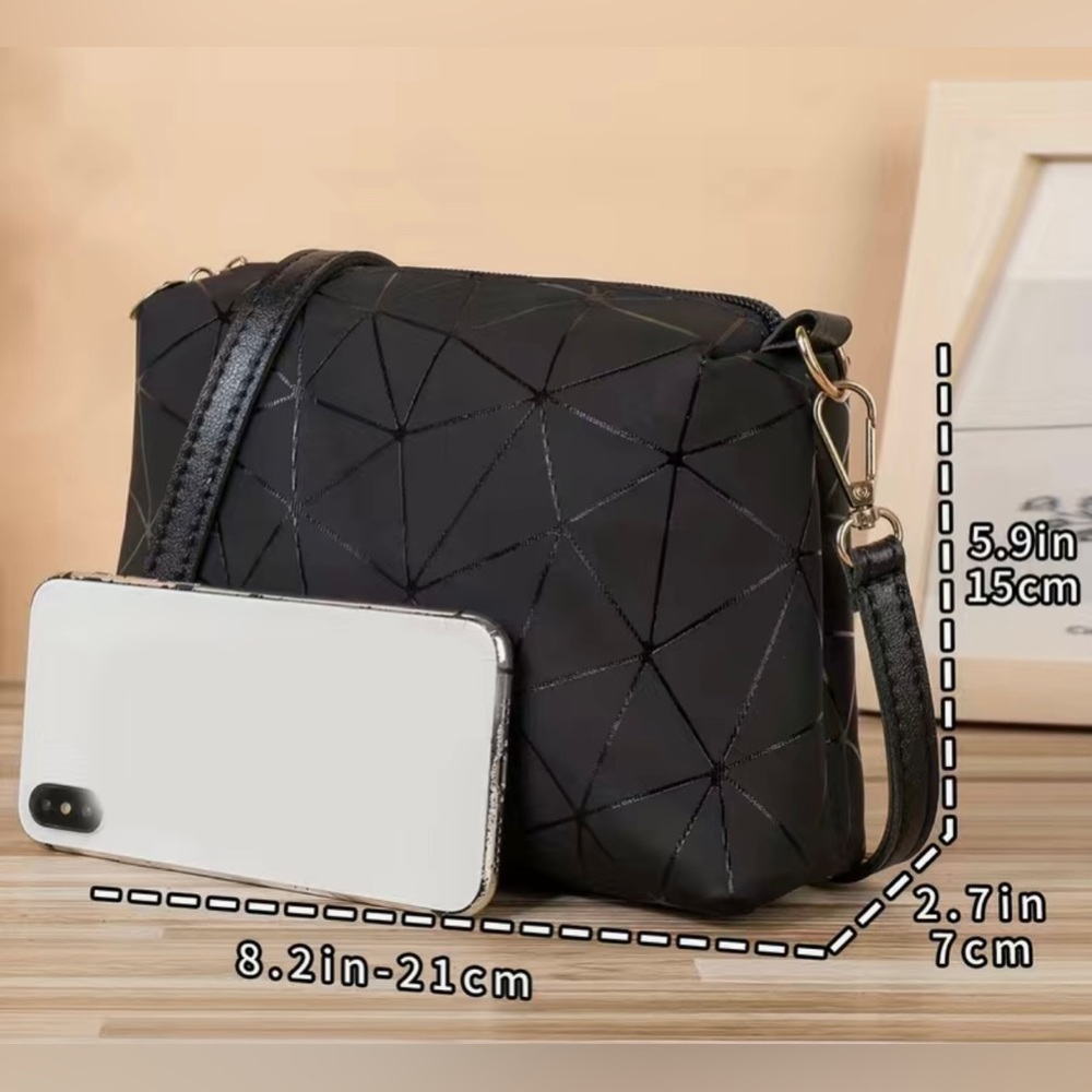 Mini Geometric Pattern Shoulder Bag - image 3